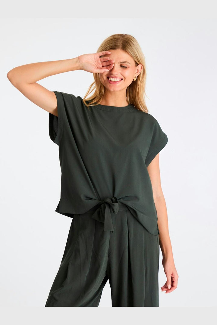 Neo Noir - Diandra Top - Dark Green