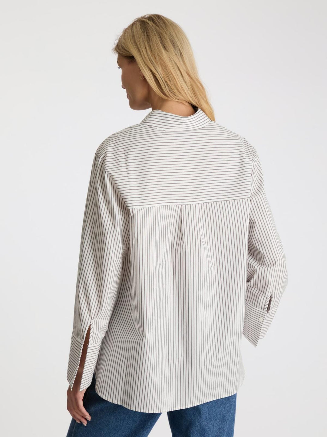 Neo Noir - Dita Stripe Shirt - Brown Skjorter 