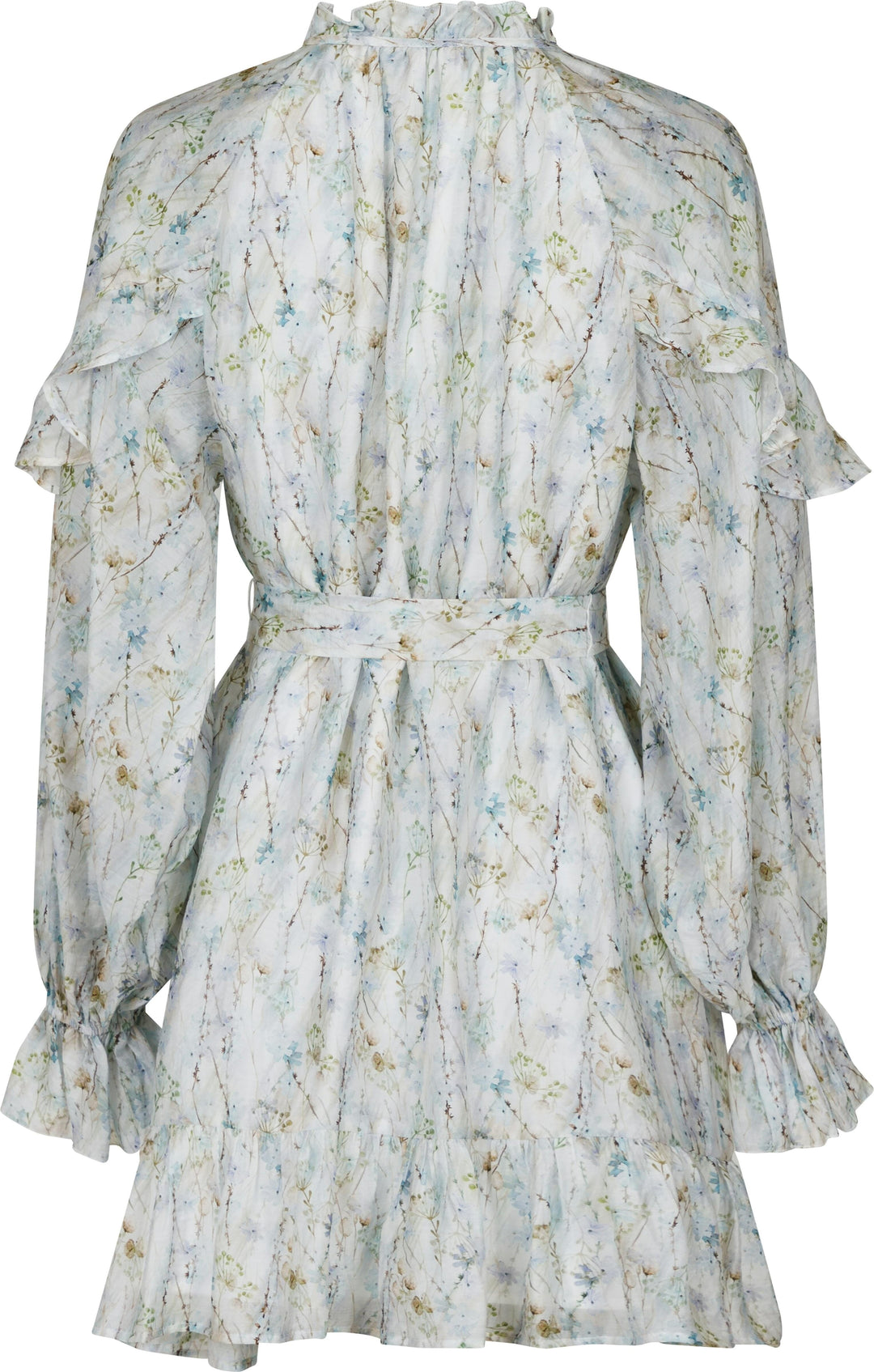 Neo Noir - Elara Whispering Blooms  Dress - Light Blue