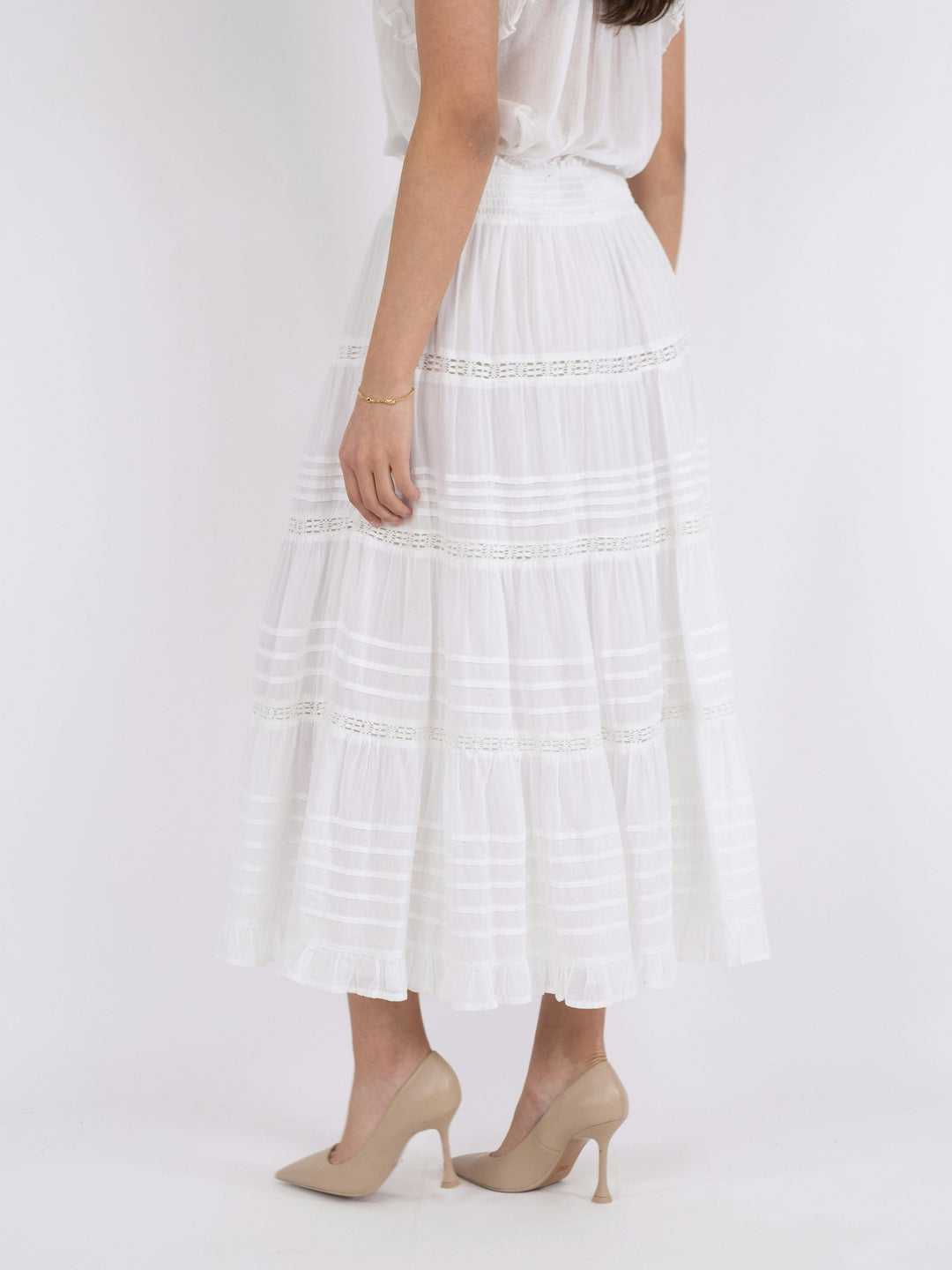 Neo Noir - Felicia S Voile Skirt - White