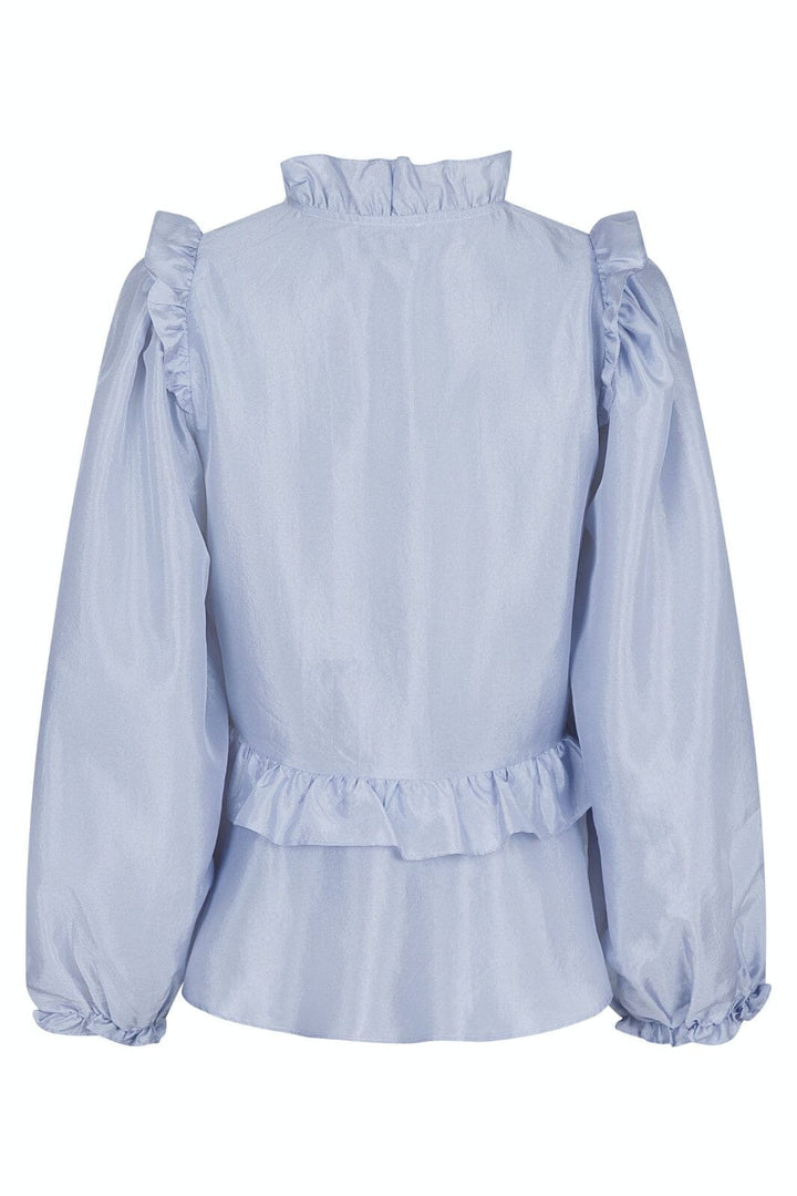 Neo Noir - Hawaii Solid Blouse - Light Blue Bluser 