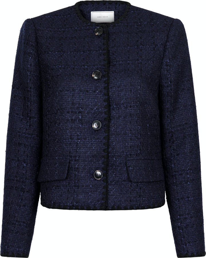 Neo Noir - Helina Heavy Boucle Jacket - Navy