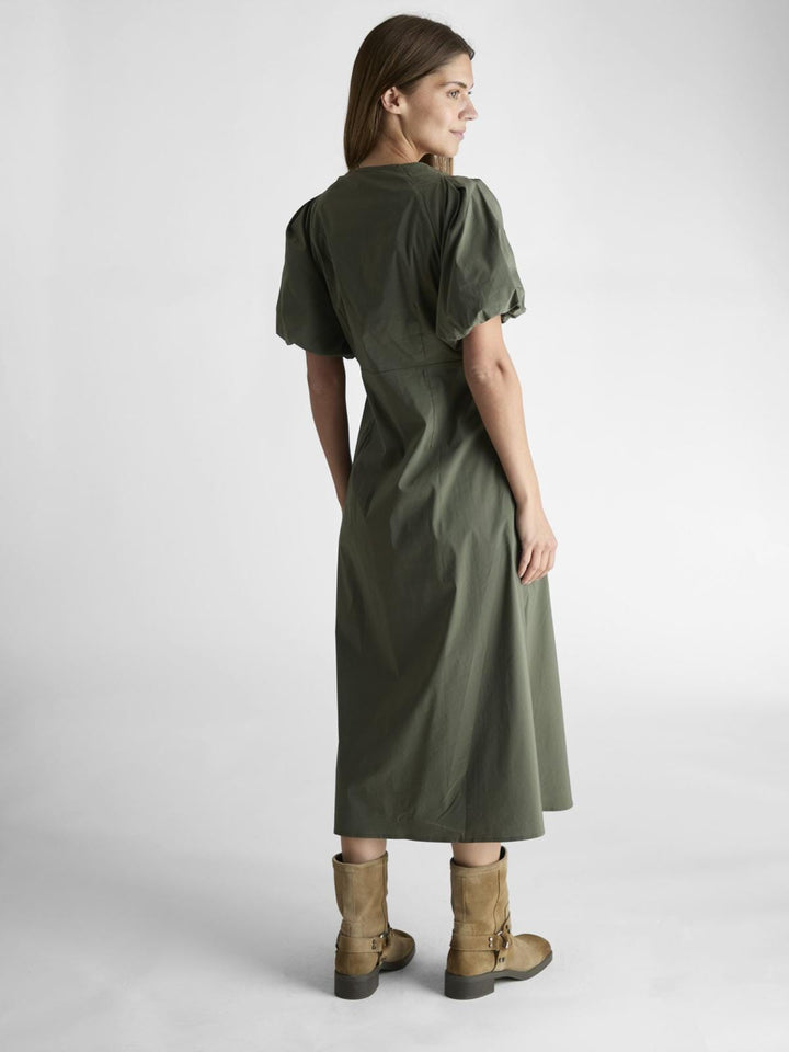 Neo Noir - Illana Poplin Dress - Army Kjoler 