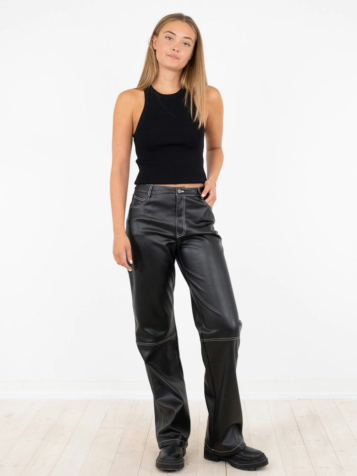 Neo Noir - Jakoba Faux Stitch Pants - Black