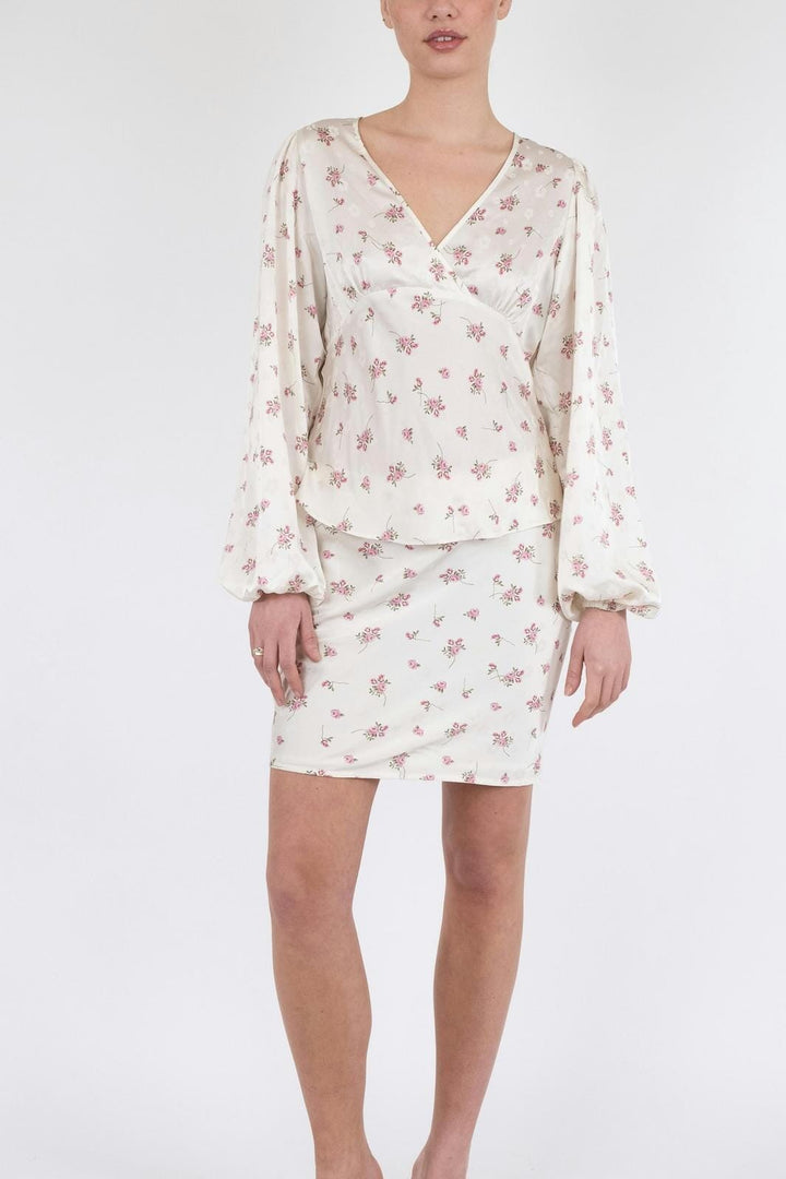 Neo Noir - Jane Cute Rose Blouse - Off White