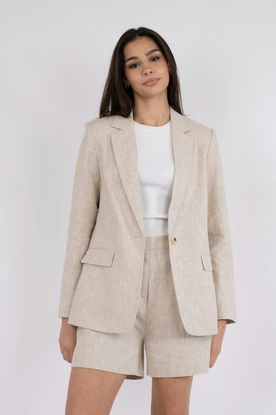 Neo Noir - Jarmon Ramie Blazer - Natural Blazere 