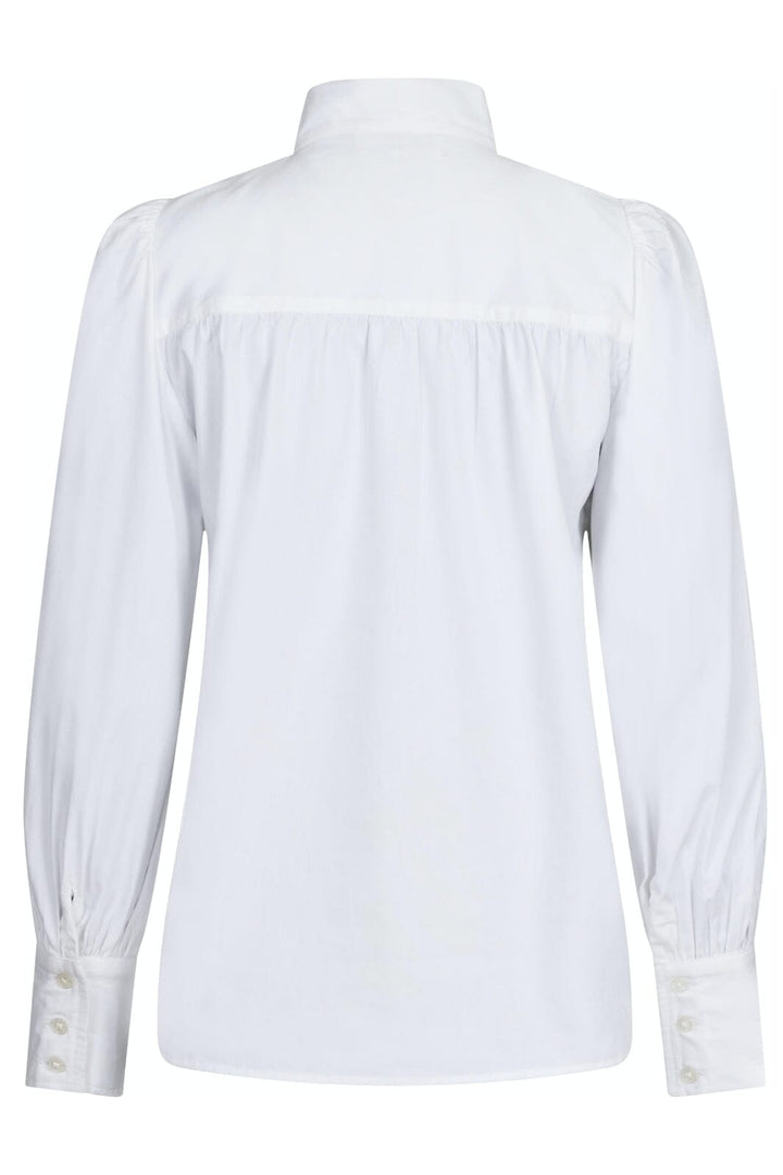 Neo Noir - Jaz Bow C Poplin Blouse - White Skjorter 