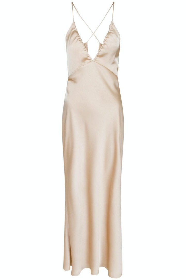 Neo Noir - Jolly Heavy Sateen Dress - Champagne Kjoler 