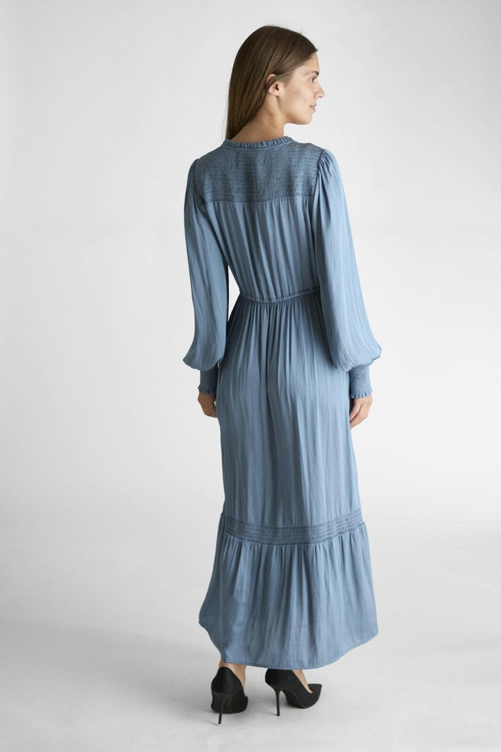 Neo Noir - Jools Satin Dress - Blue Kjoler 