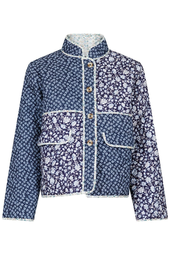 Neo Noir - Kamil Quilt Combination Jacket - Blue Jakker 