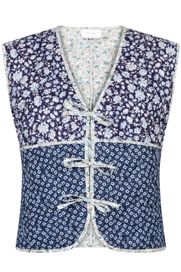 Neo Noir - Karine Quilt Combination Vest - Blue Veste 