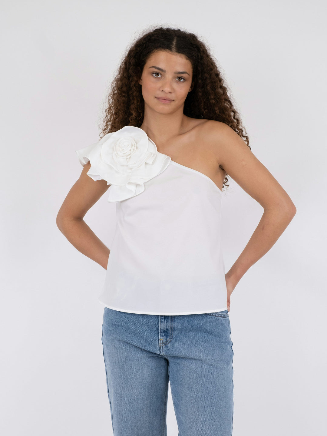 Neo Noir - Kelina Rose Top - White