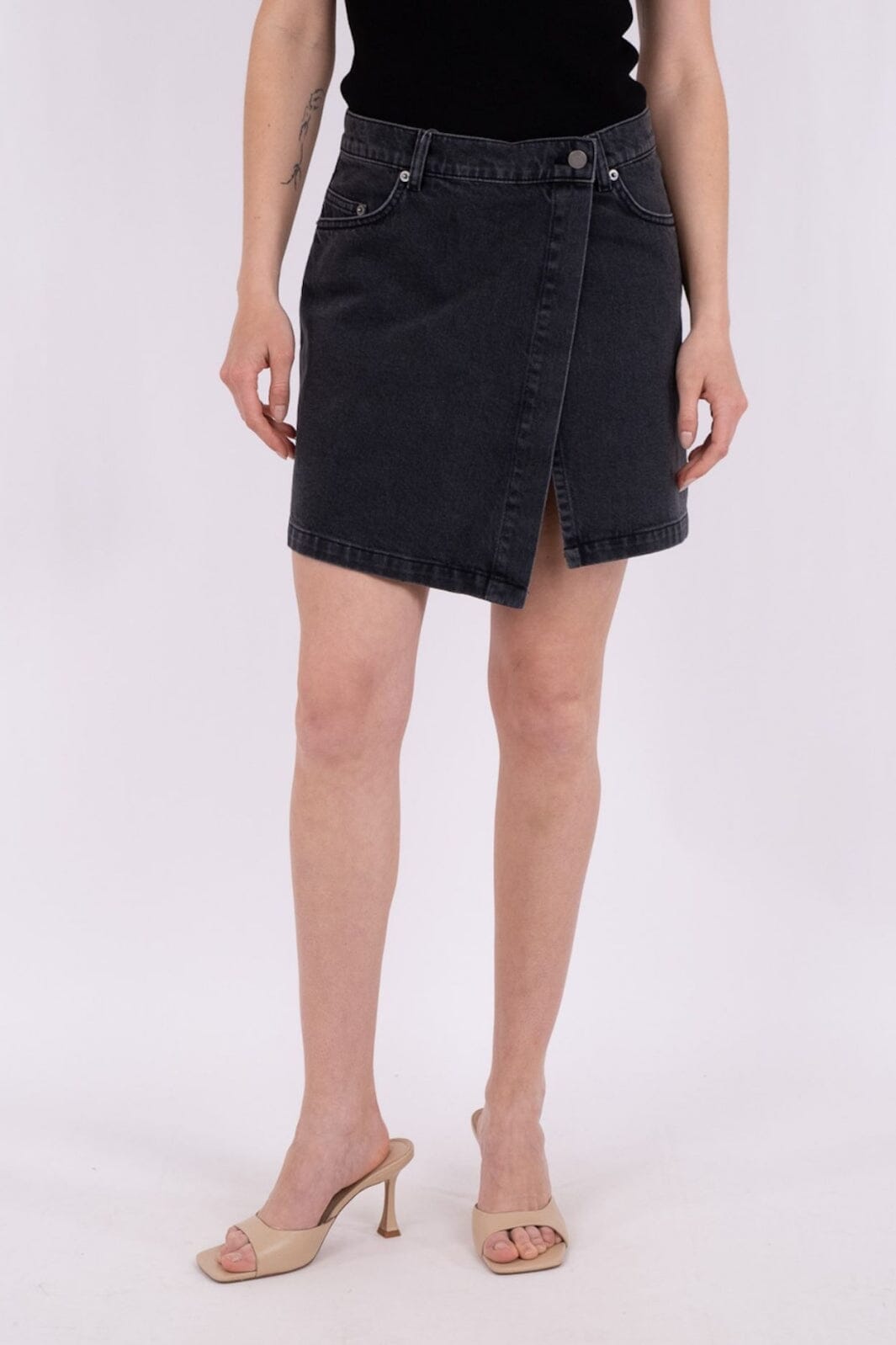 Neo Noir - Kendra D Skirt - Black Nederdele 