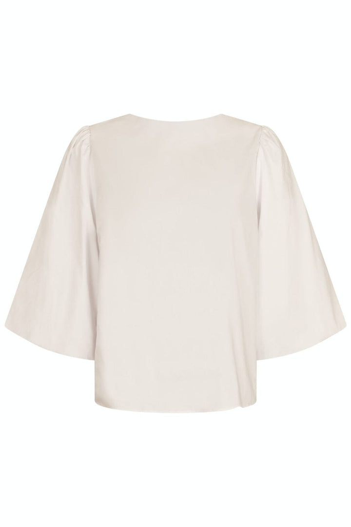 Neo Noir - Lorraine Poplin Blouse - Ivory Bluser 