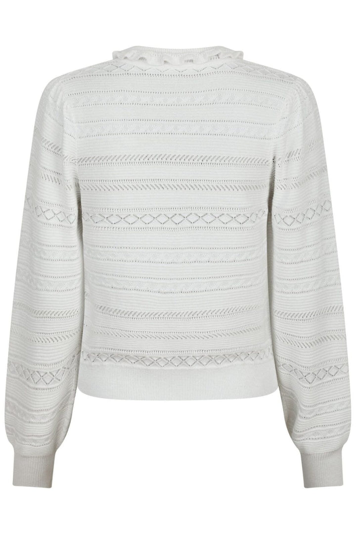 Neo Noir - Manga Stitch Knit Blouse 164359 - 120 - White