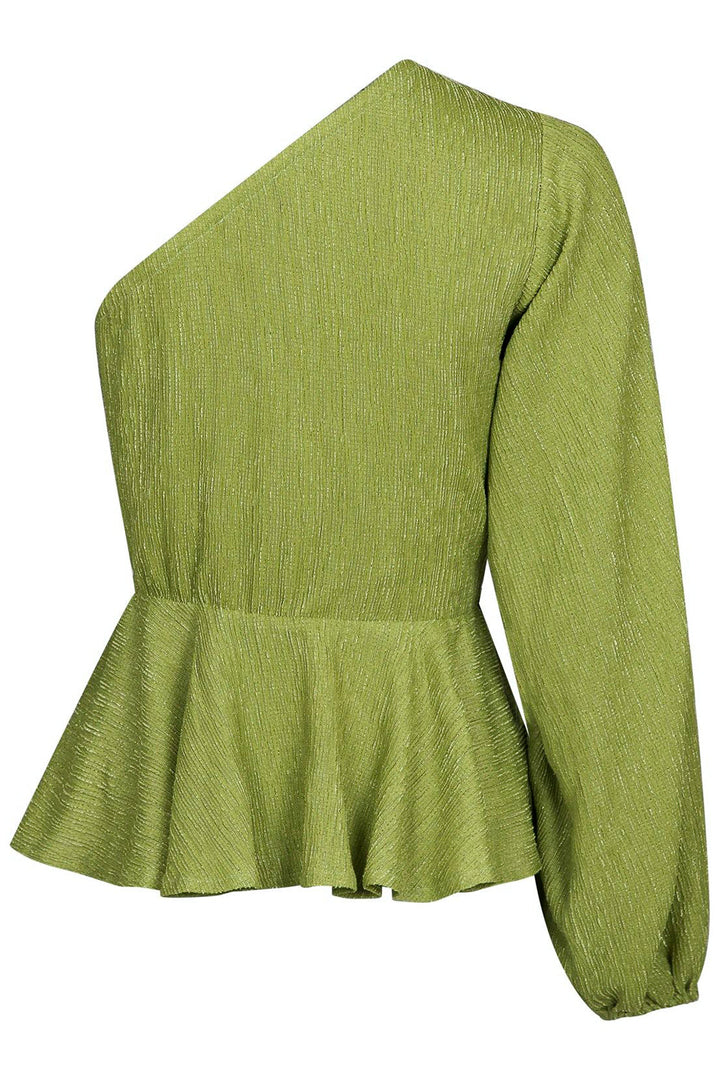 Neo Noir - McCartney Plisse Blouse - Green Bluser 