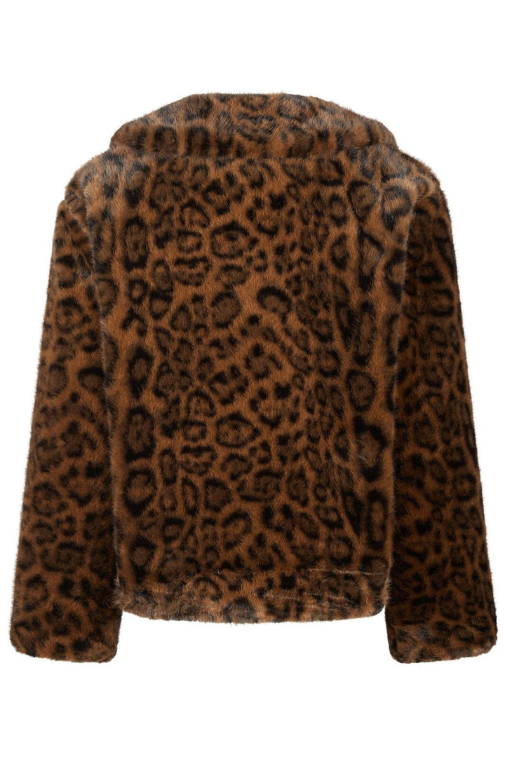 Neo Noir - Melodie Leo Faux Fur Jacket - Dark Brown