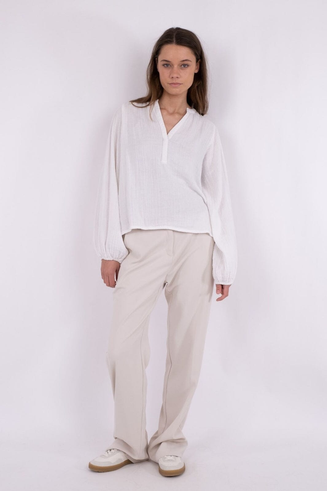 Neo Noir - Mimmi Gauze Blouse - White Bluser 