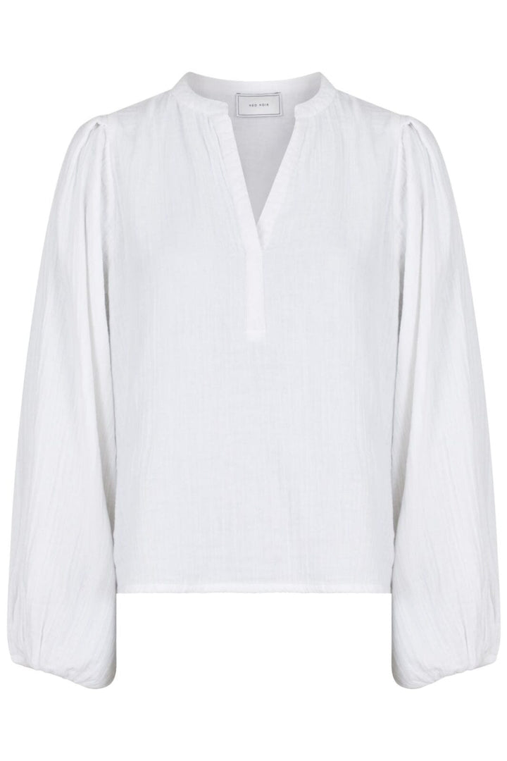 Neo Noir - Mimmi Gauze Blouse - White Bluser 