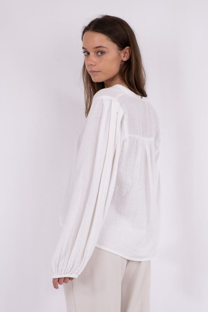 Neo Noir - Mimmi Gauze Blouse - White Bluser 