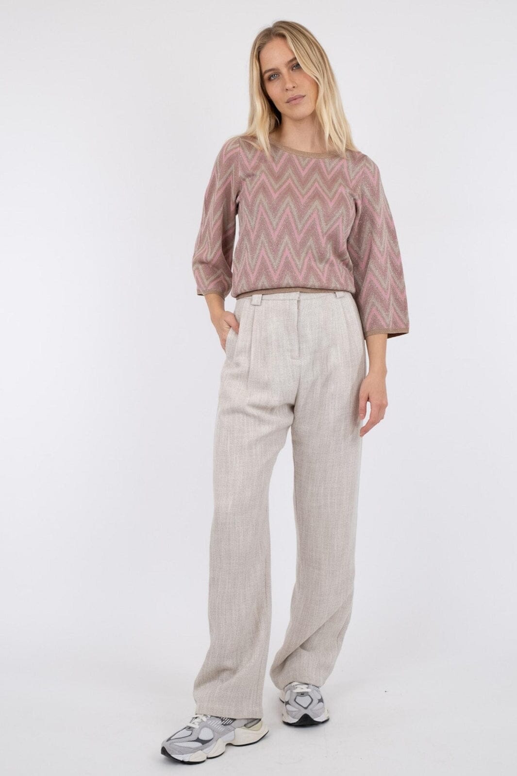 Neo Noir - Nivi Natura Boucle Pants - Sand Bukser 