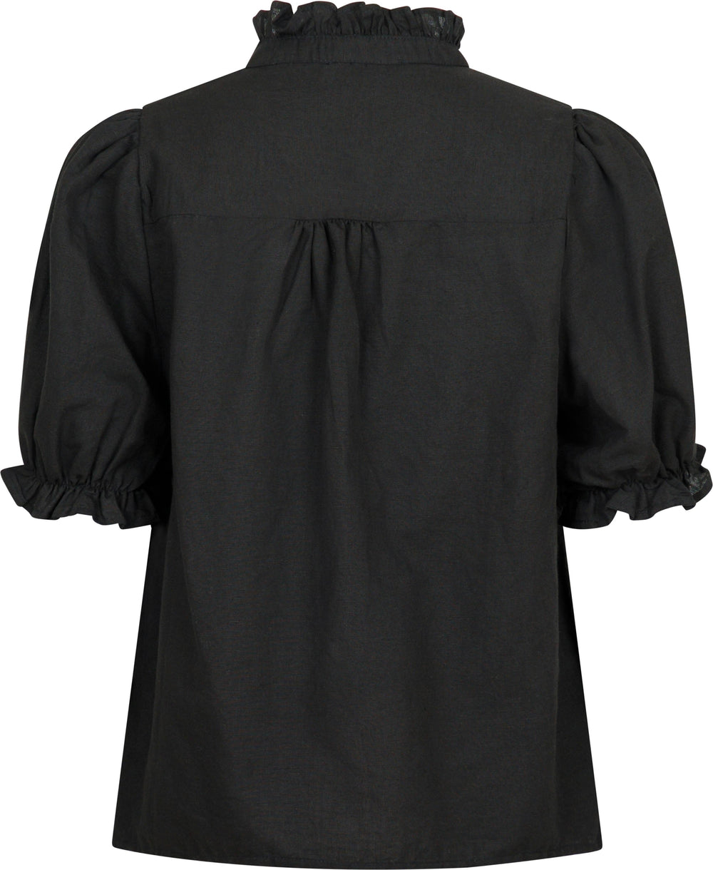 Neo Noir - Odesa Linen Blouse - Black