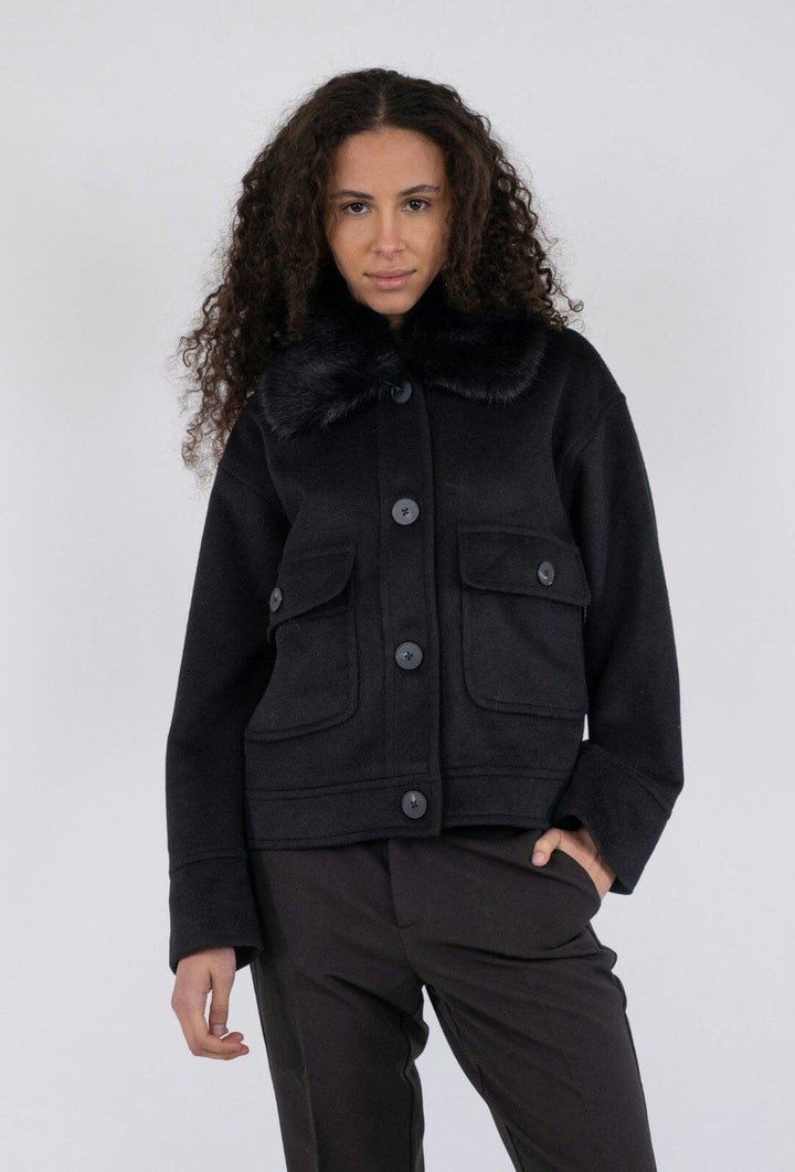 Neo Noir - Pitti Wool Jacket - Black Jakker 