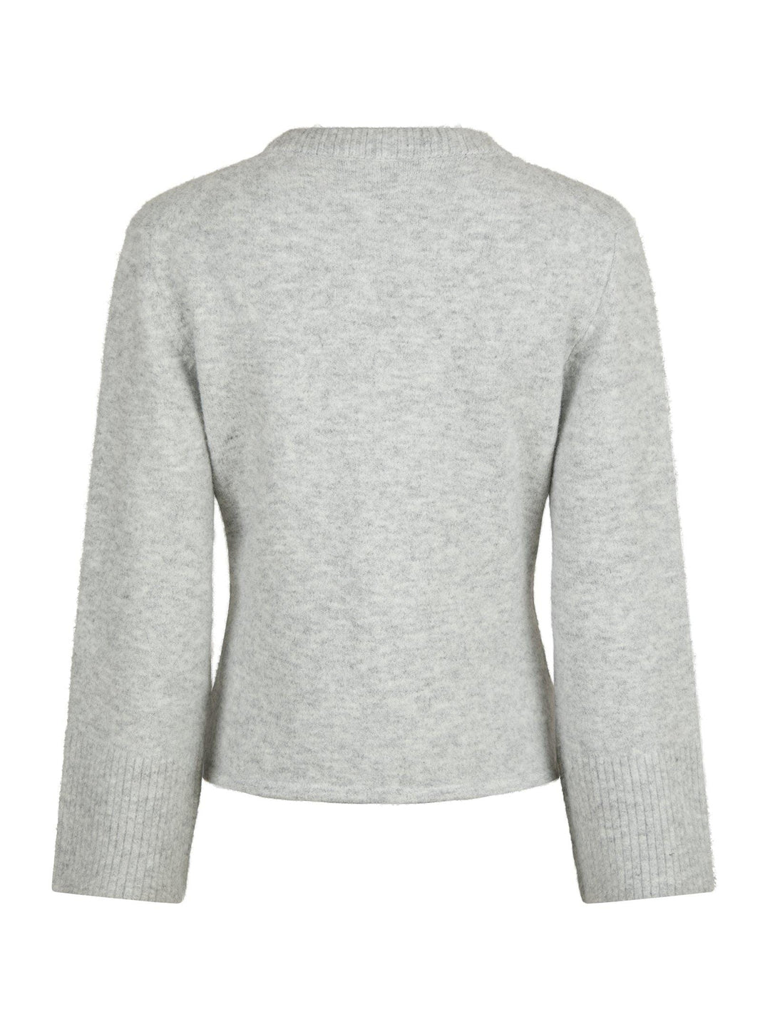 Neo Noir - Pixie Knit Cardigan - Light Grey Melange Cardigan 