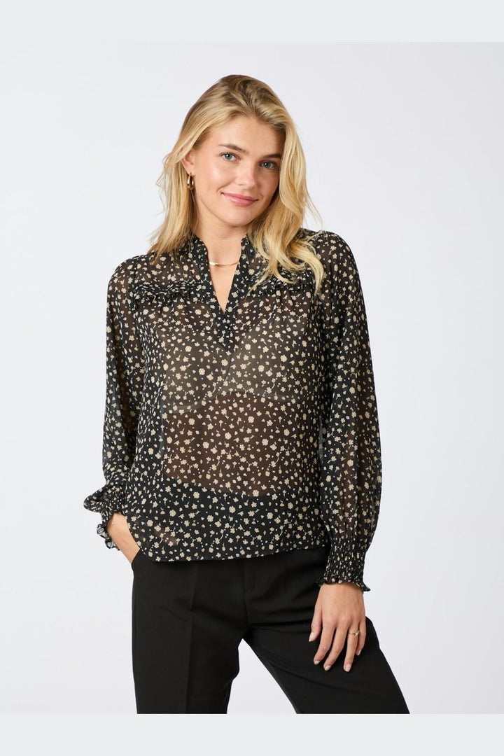 Neo Noir - Rhia Secret Flower Blouse - Black