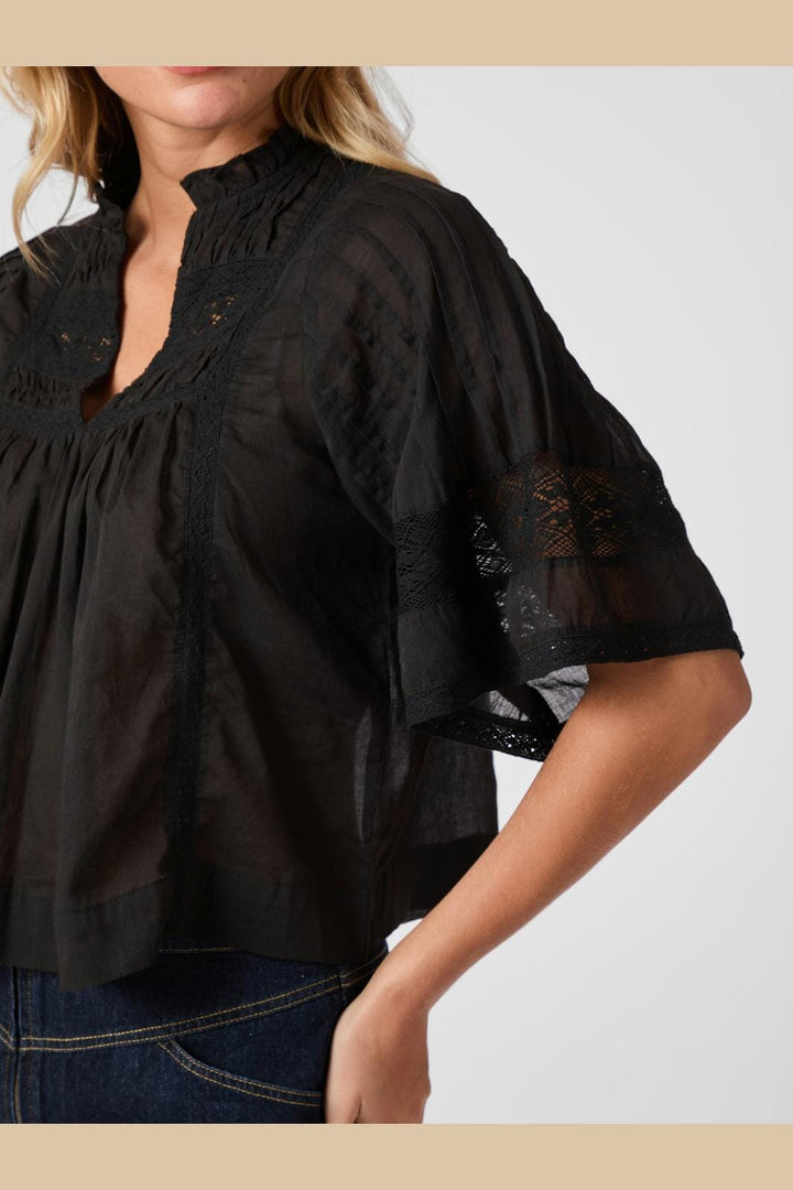 Neo Noir - Siama S Voile Blouse 164703 - 100 - Black