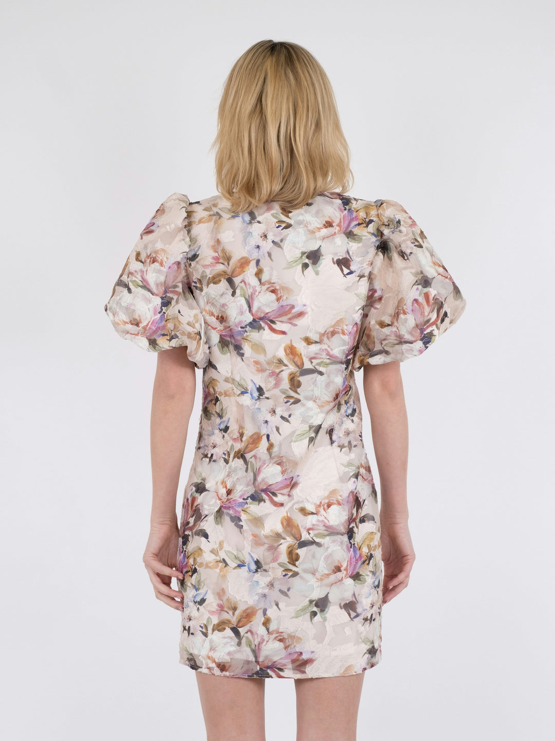 Neo Noir - Sika Brocade Print Dress - Creme