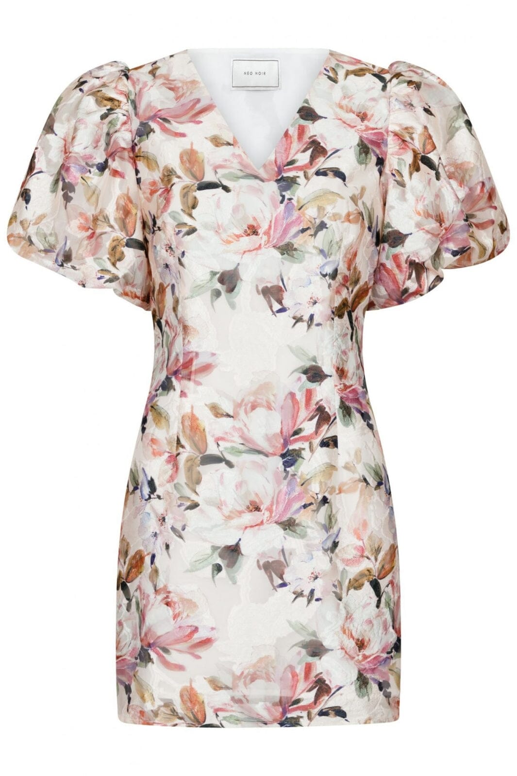 Neo Noir - Sika Brocade Print Dress - Creme Kjoler 