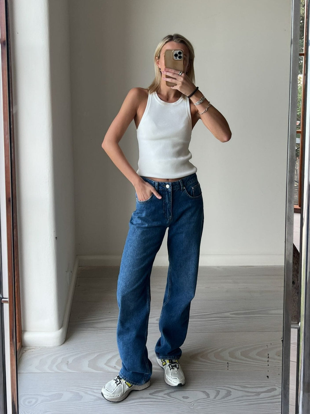 Neo Noir - Simona Stripe Pants - Blue Jeans 