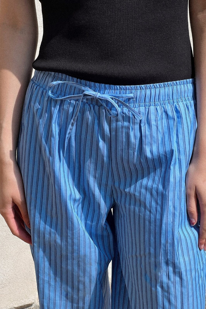 Neo Noir - Sonar Big Stripe Pants - Blue Bukser 