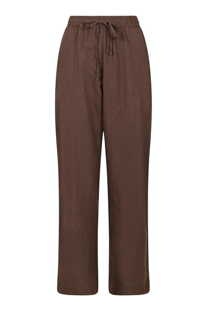 Neo Noir - Sonar Linen Pants - Brown Bukser 