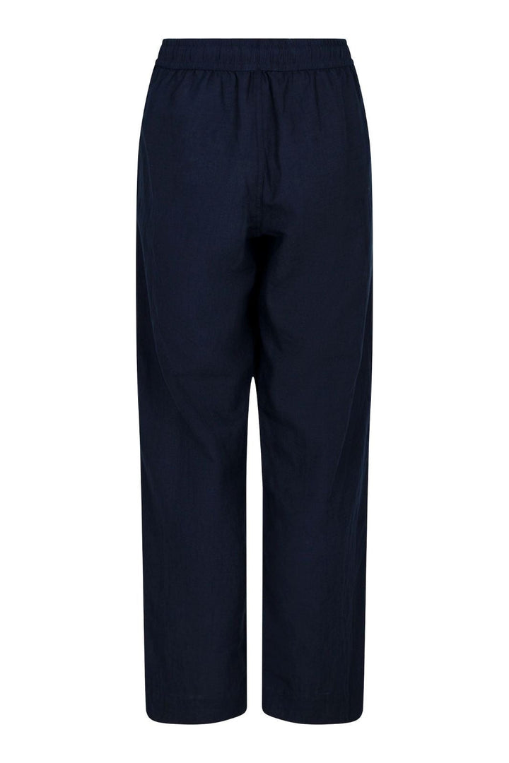 Neo Noir - Sonar Linen Pants - Navy Bukser 