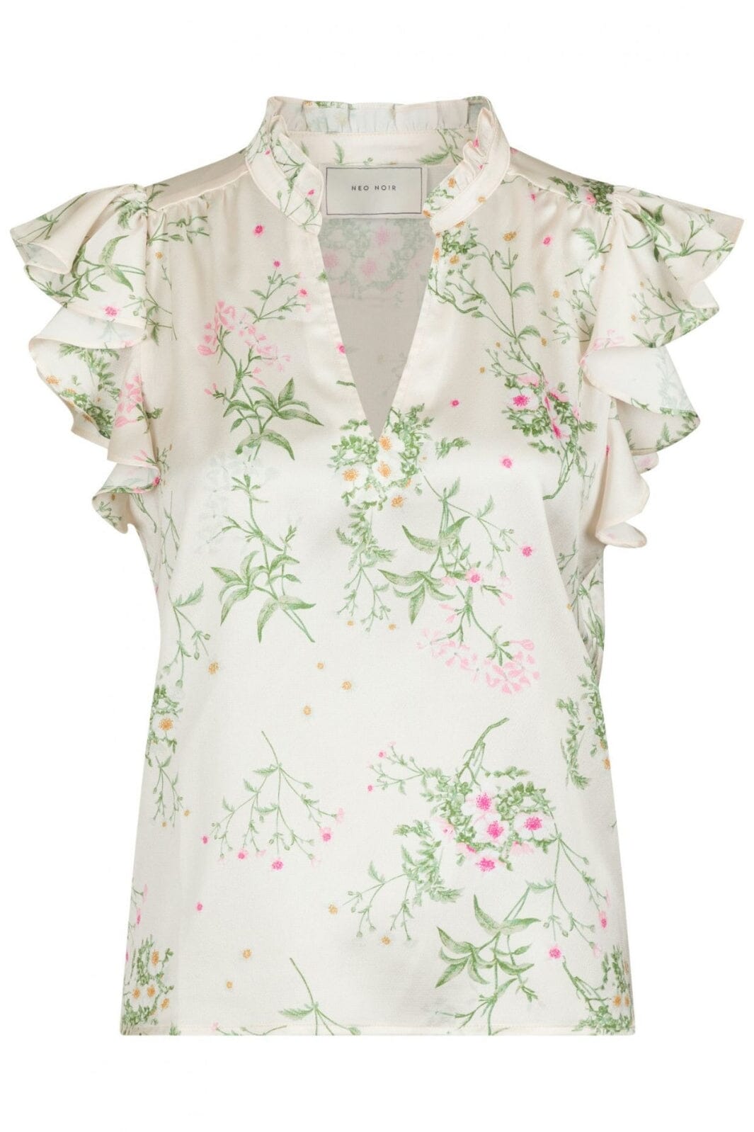 Neo Noir - Stella Flower Field Blouse - Off White Toppe 