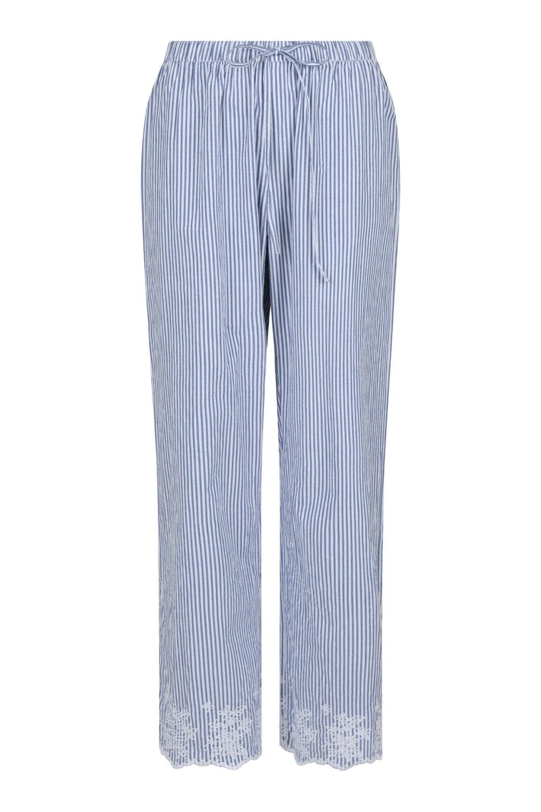 Neo Noir - William Stripe Pants - Blue Bukser 