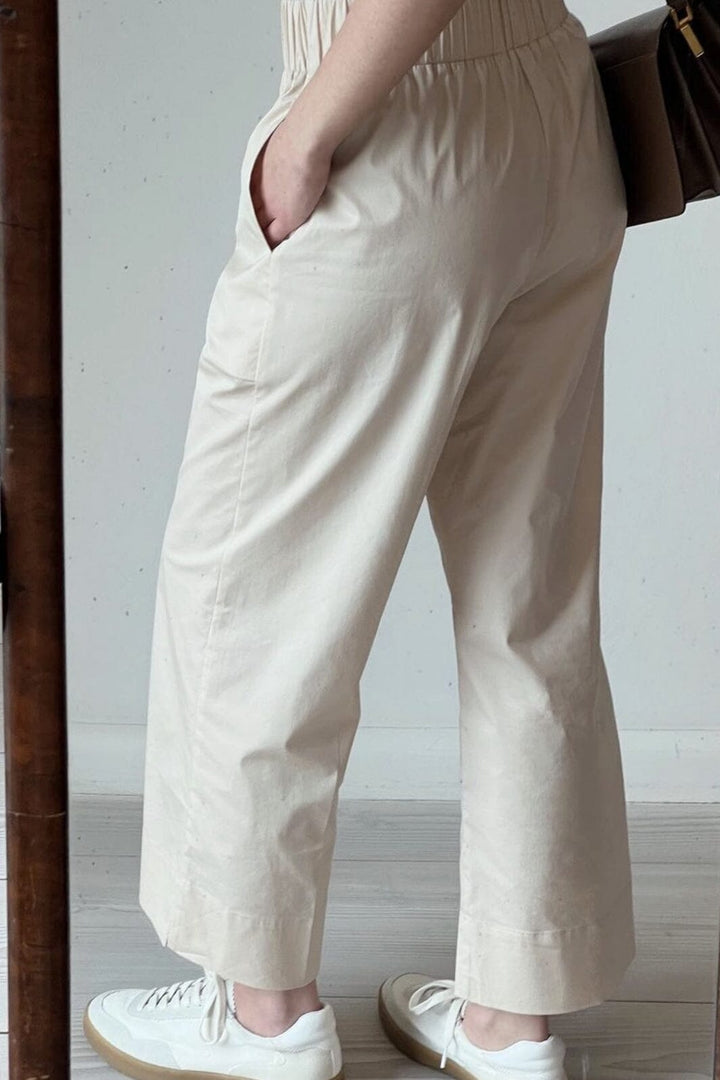 Neo Noir - Yana Poplin Pants - Sand Bukser 