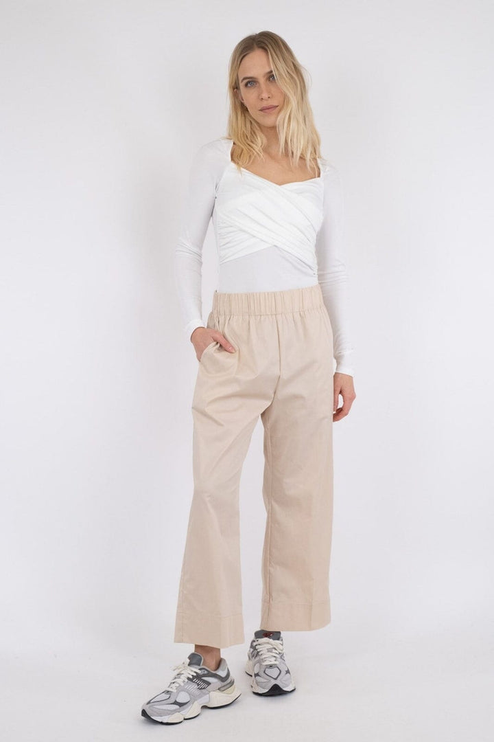 Neo Noir - Yana Poplin Pants - Sand Bukser 