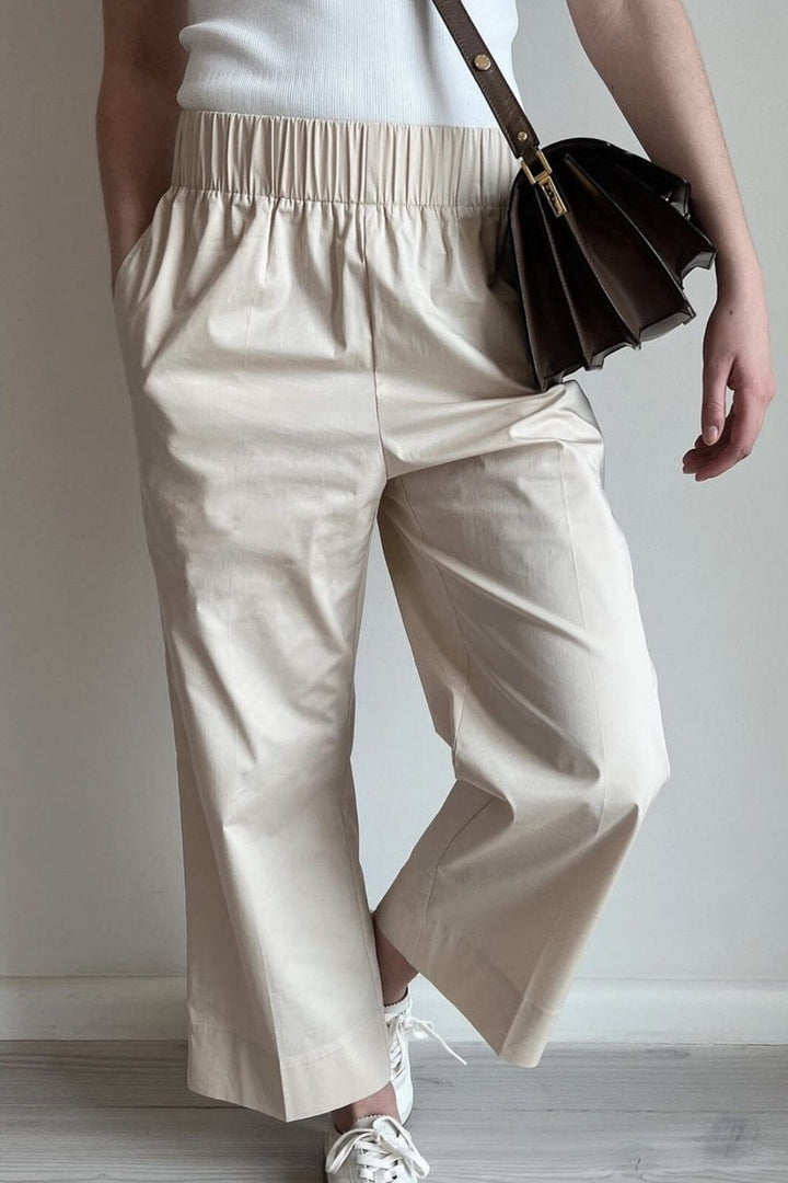 Neo Noir - Yana Poplin Pants - Sand Bukser 