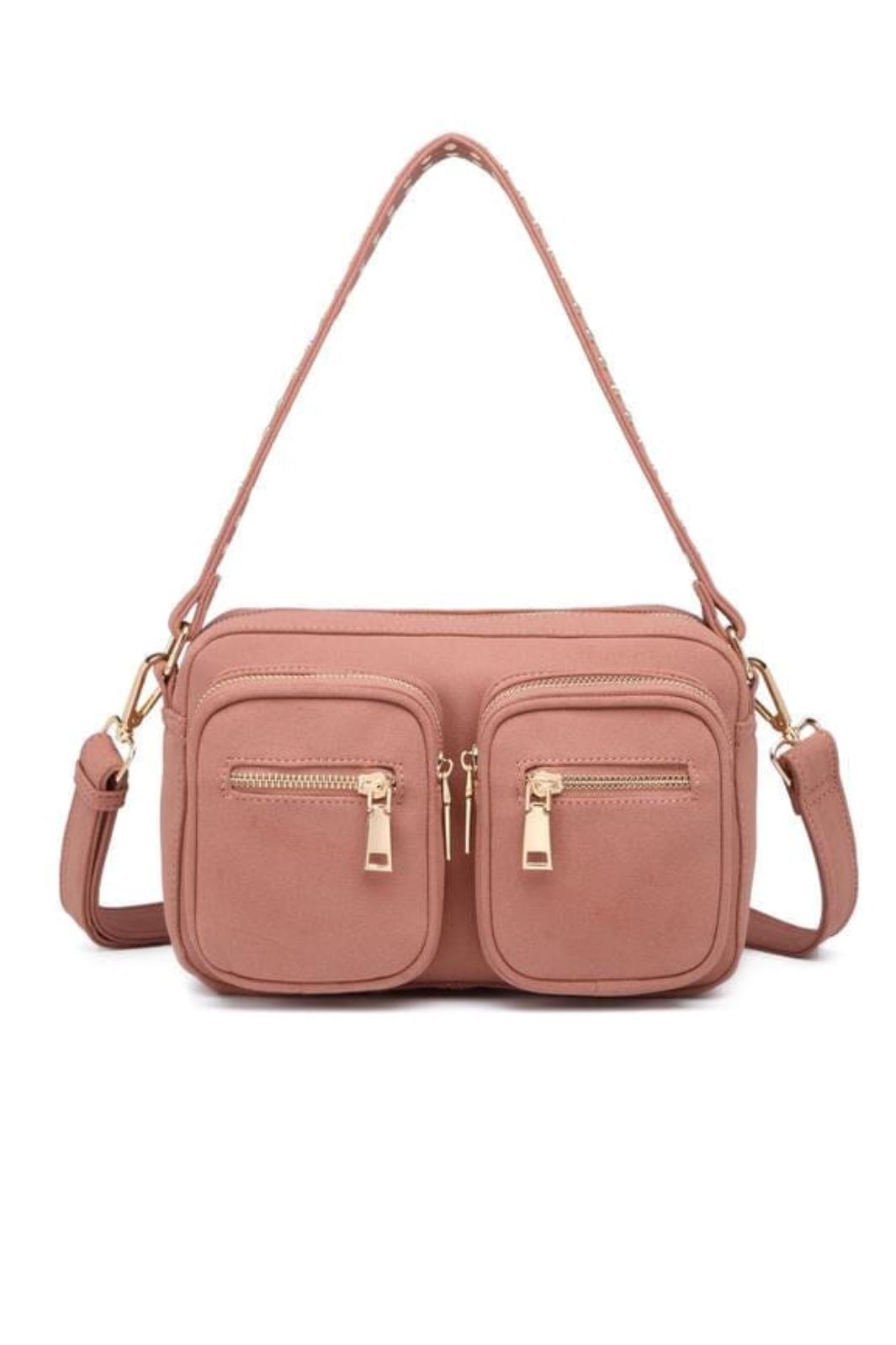 Noella - Celina Suede Look Bag - Mauve Suede Look Tasker 