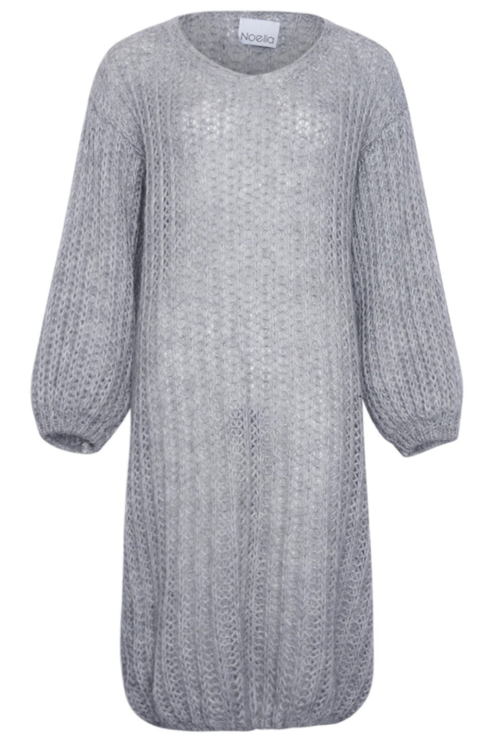 Noella - Jasmin Knit Dress - 256 Light Grey Strikbluser 