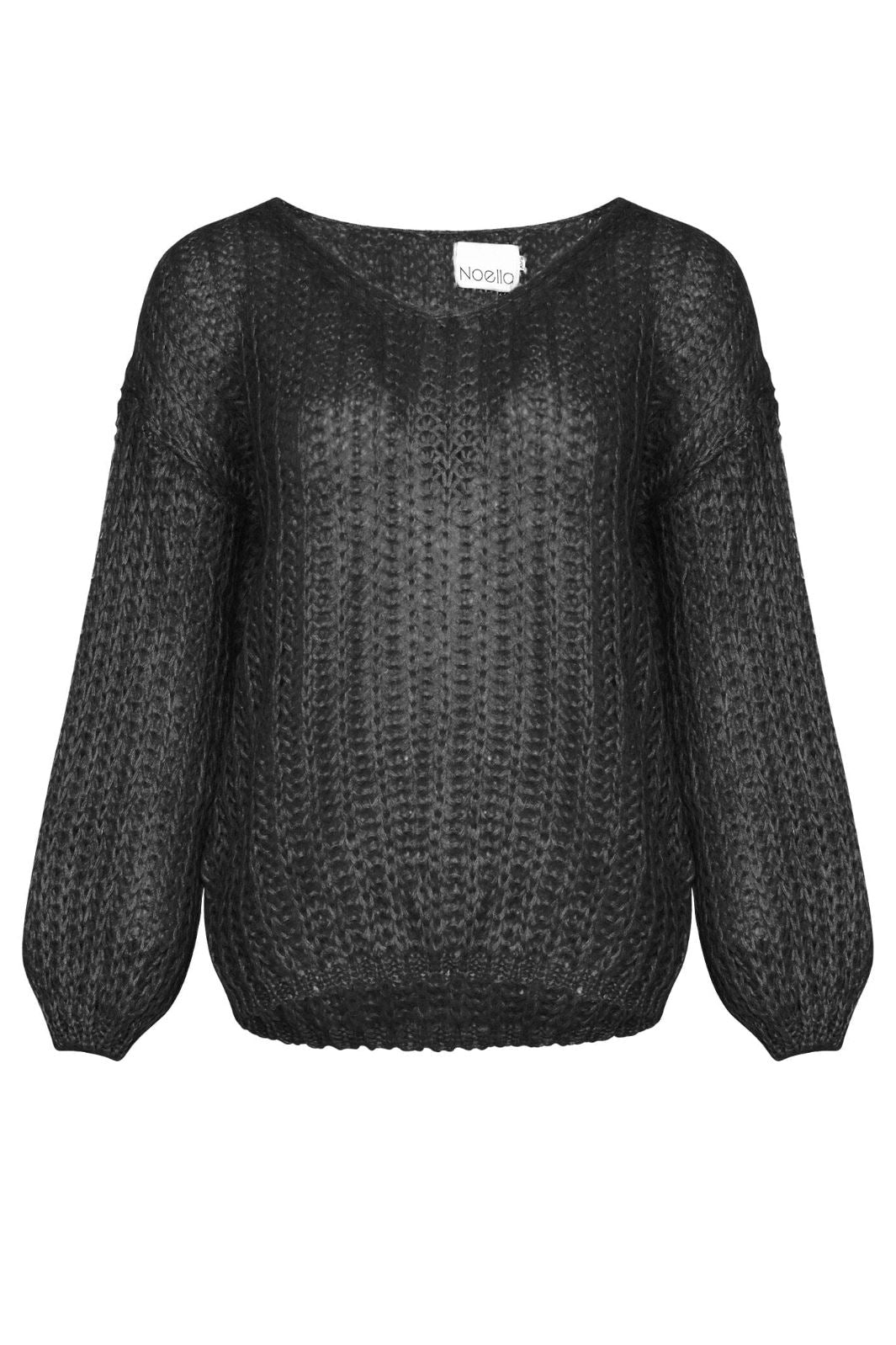 Noella - Joseph Knit Sweater - 004 Black Strikbluser 