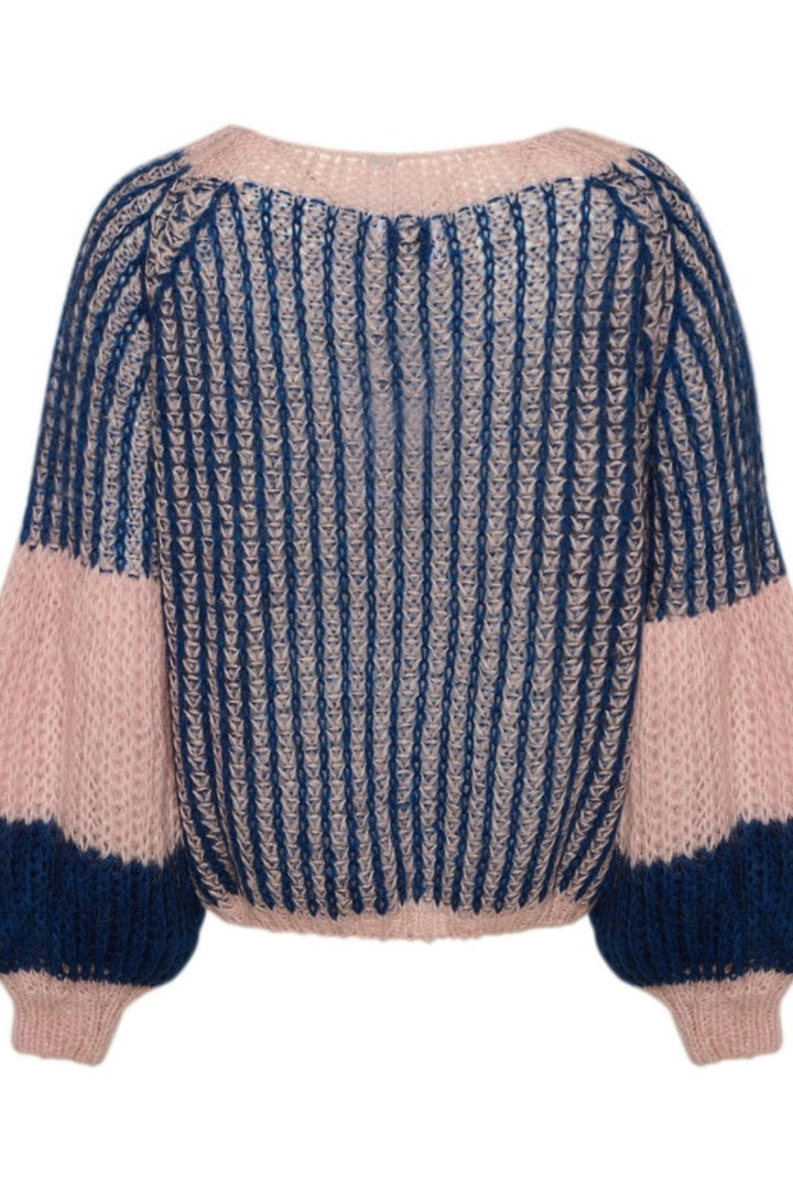 Noella - Liana Knit Cardigan - Rose/Navy Cardigans 