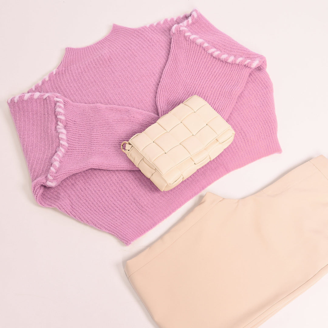 Noella - Olli Knit - 017 Pink Strikbluser 