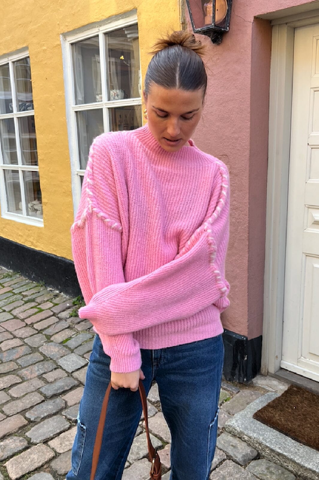 Noella - Olli Knit - 017 Pink Strikbluser 