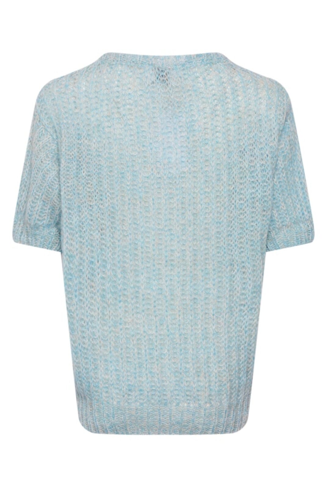 Noella - Roy Short S/L Jumper - Light Blue Mix Strikbluser 