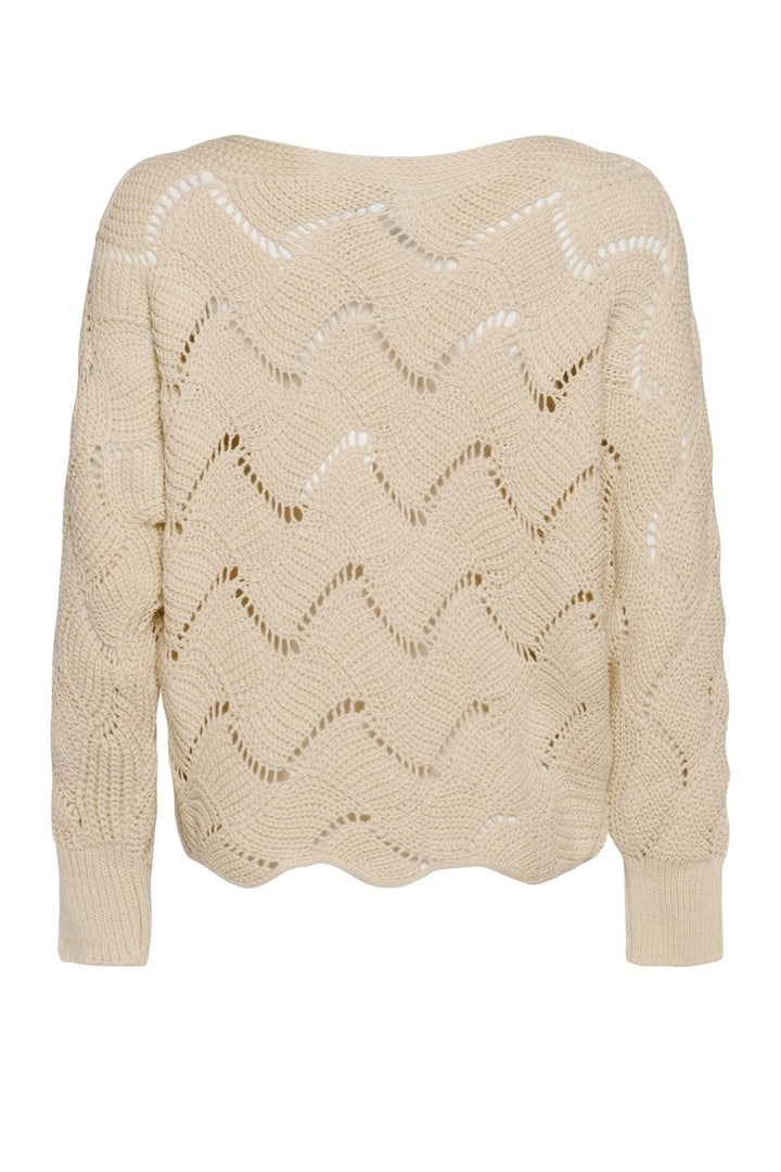 Noella - Taffy Knit Sweater - Sand - (Marts/April) Strikbluser 