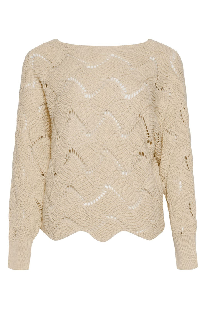 Noella - Taffy Knit Sweater - Sand - (Marts/April) Strikbluser 